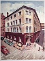 Cartoline ed etichetta per valigie Albergo Zaramella (Oscar Mario Zatta)